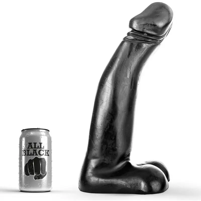 ALL BLACK - DILDO FISTING NERO REALISTICO 29 CM - immagine 4