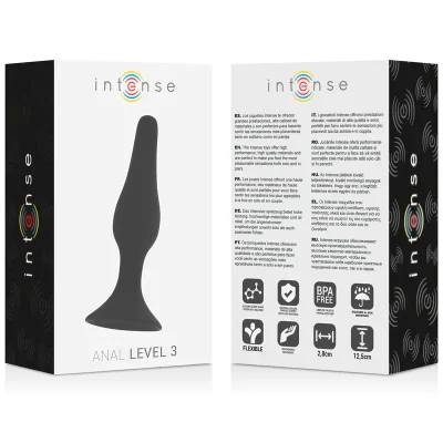 Confezione Intense Anal Level 3 plug anale in silicone nero