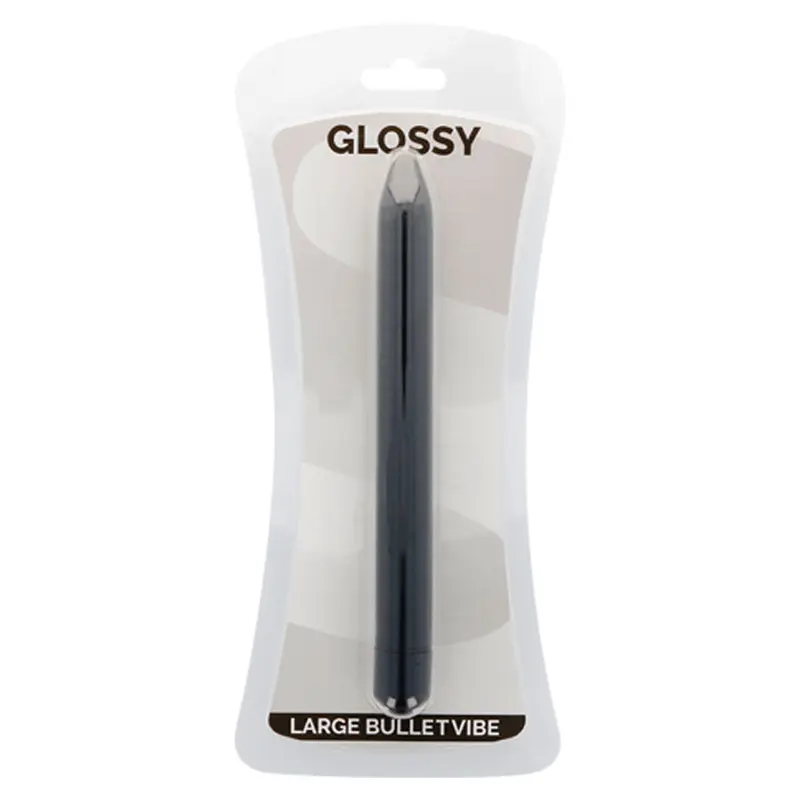 GLOSSY - VIBRATORE SLIM NERO - immagine 3