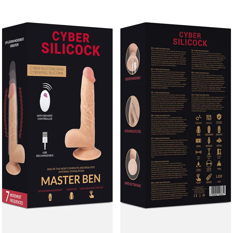 CYBER SILICOCK - TELECOMANDO REALISTIC MASTER BEN 23.88 CM -O- 4.3 CM - immagine 7