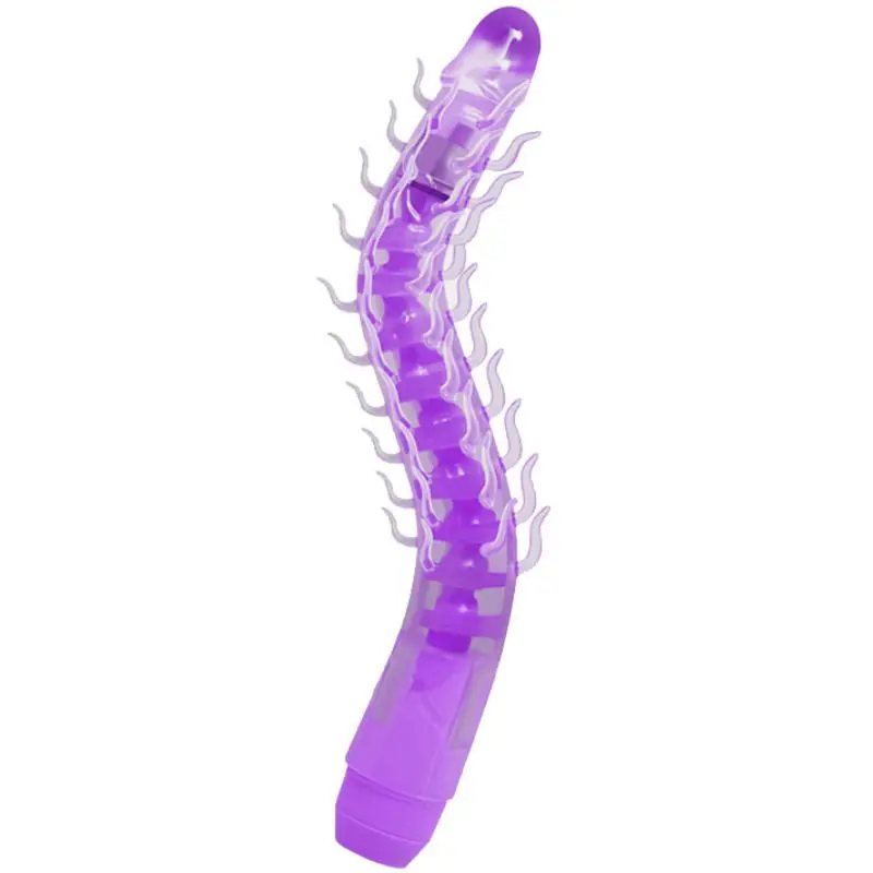 BAILE - DILDO VIBRANTE FLESSIBILE SENSUAL SPINE FLEXI VIBE LILLA 23.5 CM - immagine 5