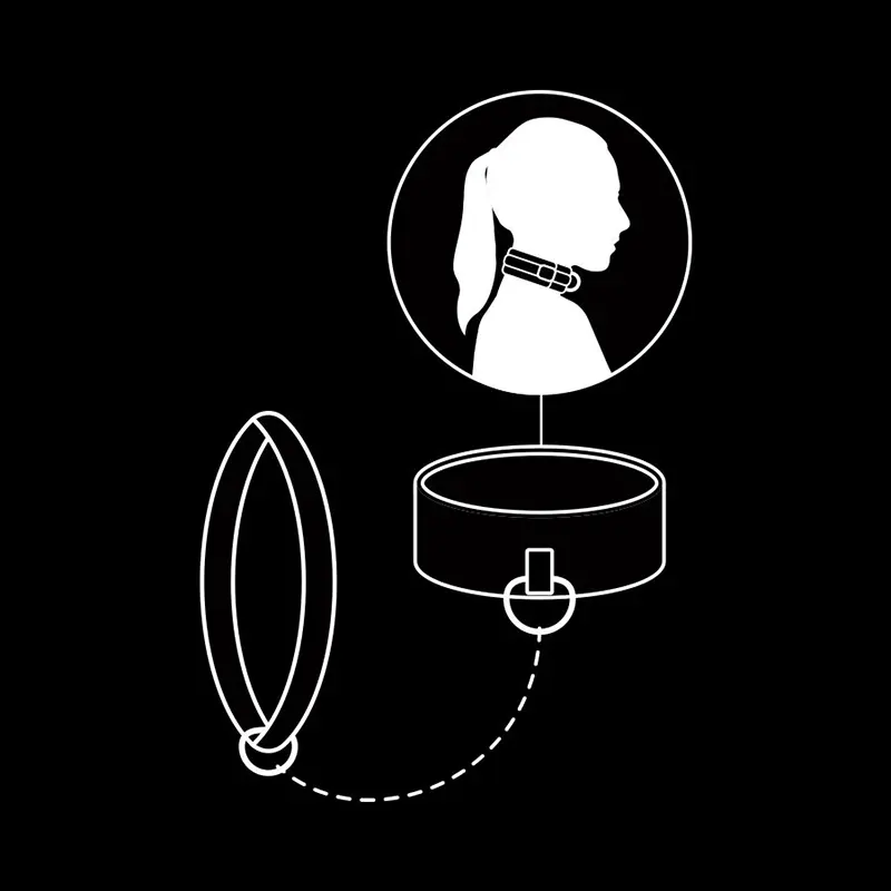 FETISH SUBMISSIVE - COLLANA A CATENA CON FODERA IN NOPRENE - immagine 3