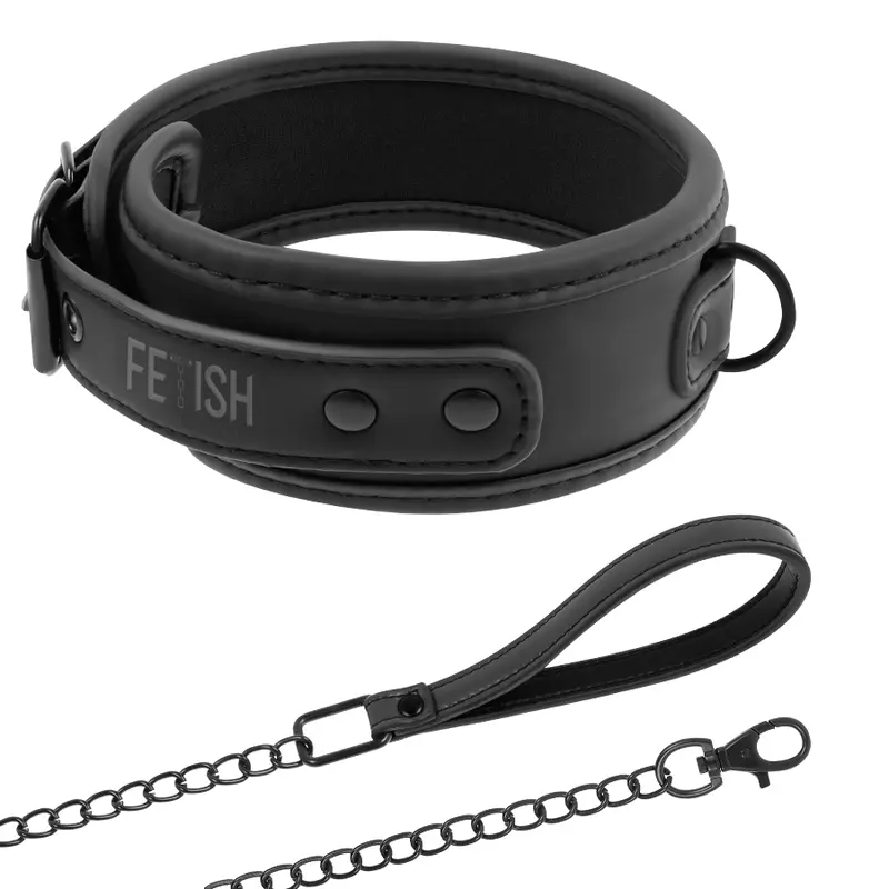 FETISH SUBMISSIVE - COLLANA A CATENA CON FODERA IN NOPRENE - immagine 17