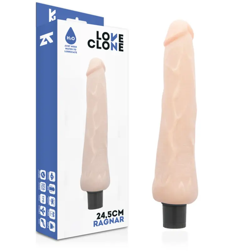 LOVECLONE - VIBRATORE AUTOLUBRIFICANTE RAGNAR 24.5 CM -O- 3.5 CM - immagine 5