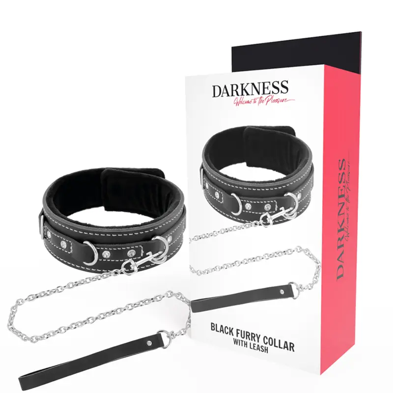 DARKNESS - COLLANA IN PELLE DI ALTA QUALITÀ CON GUINZAGLIO - immagine 7
