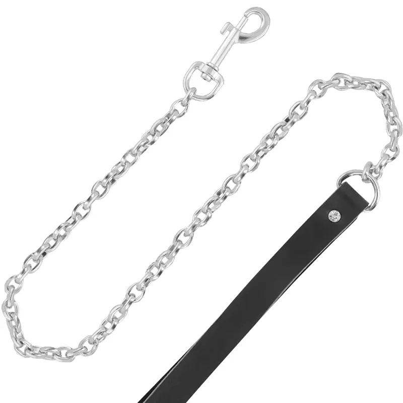 DARKNESS - COLLANA IN PELLE DI ALTA QUALITÀ CON GUINZAGLIO - immagine 9