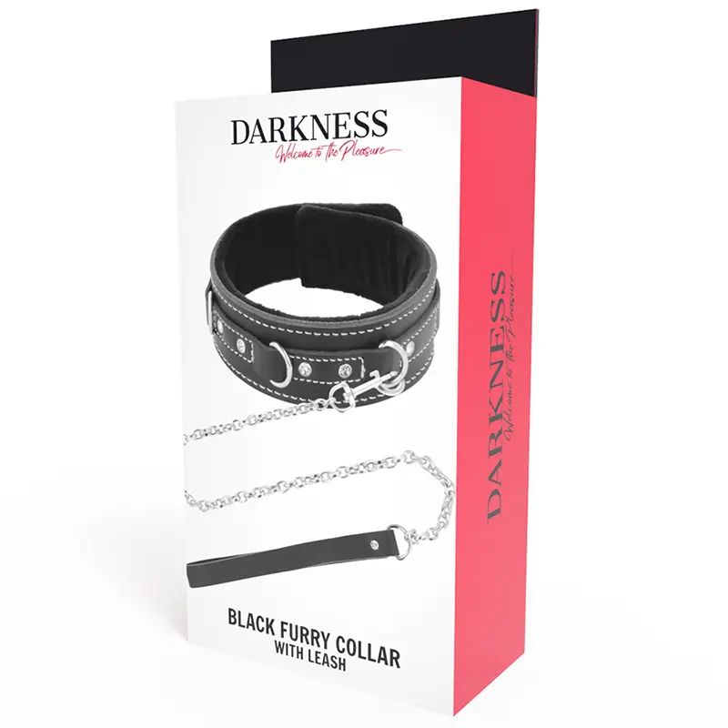 DARKNESS - COLLANA IN PELLE DI ALTA QUALITÀ CON GUINZAGLIO - immagine 11