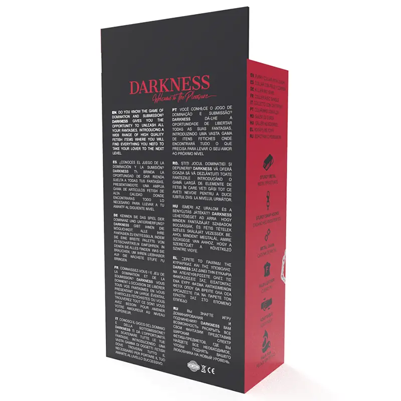 DARKNESS - COLLANA IN PELLE DI ALTA QUALITÀ CON GUINZAGLIO - immagine 12