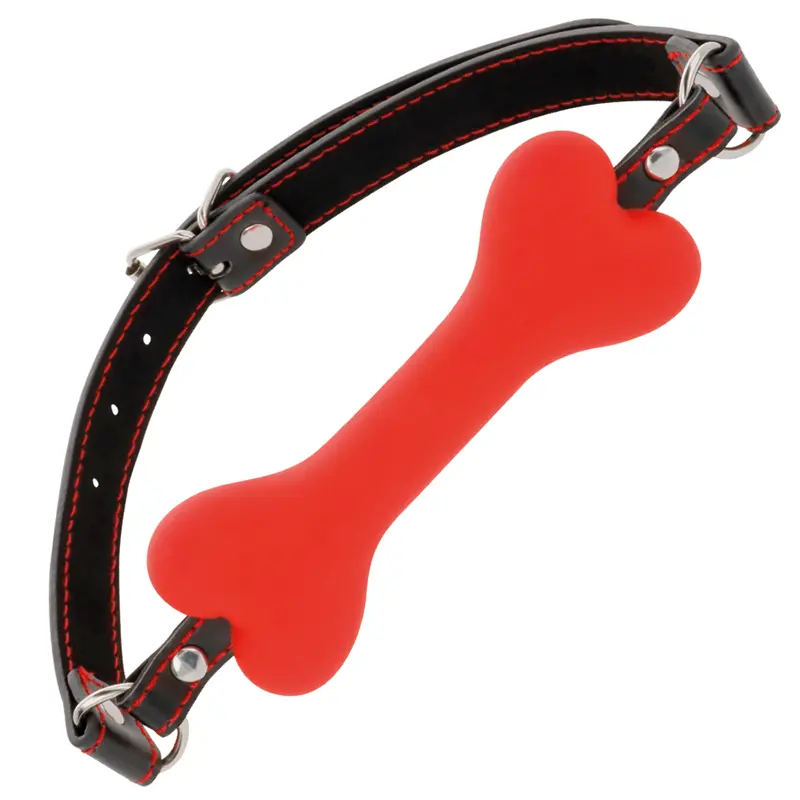 DARKNESS - BAVAGLINO IN SILICONE RED BONE - immagine 2