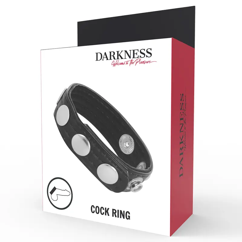 DARKNESS - ANELLO DI EREZIONE IN PELLE - immagine 4