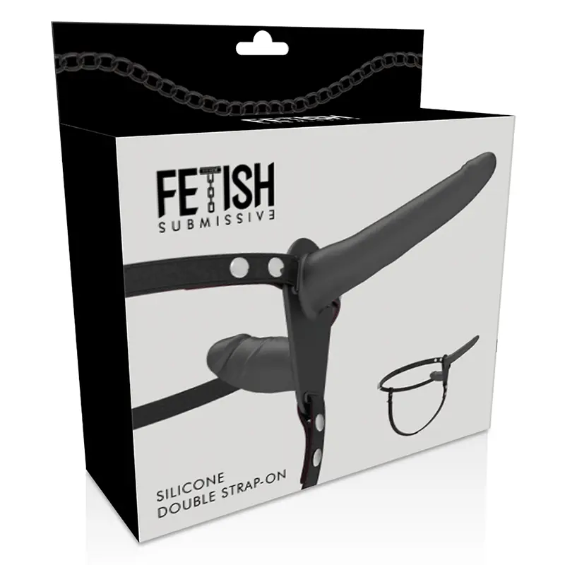 FETISH SUBMISSIVE HARNESS - DOPPIA PENETRAZIONE NERA - immagine 10