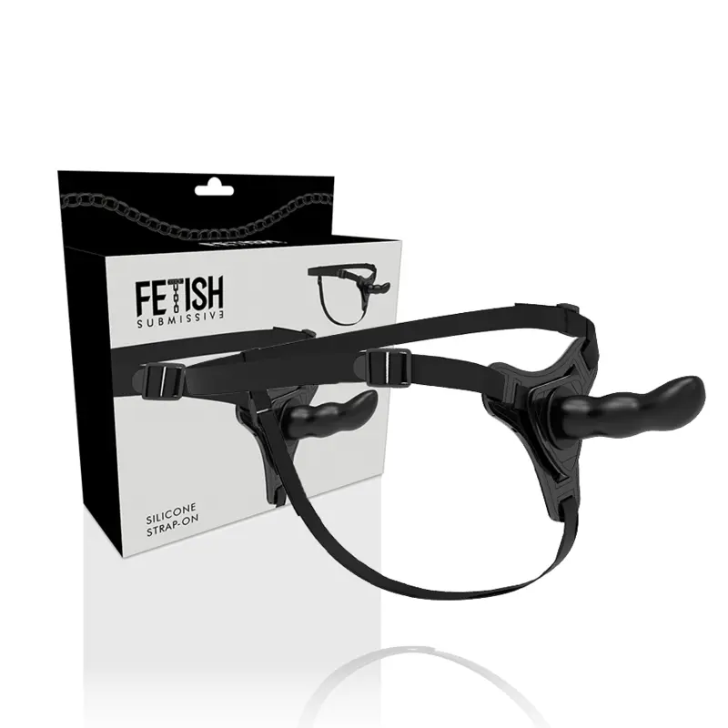 FETISH SUBMISSIVE HARNESS - SILICONE NERO PUNTO G 16 CM - immagine 2