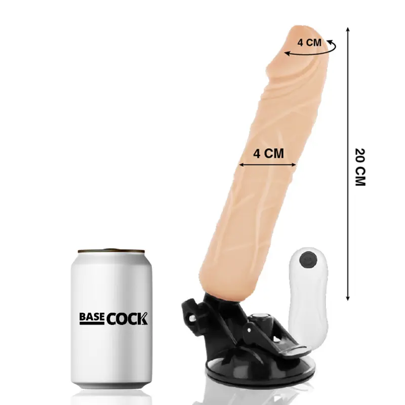 BASECOCK - VIBRATORE REALISTICO TELECOMANDO FLESH 20 CM -O- 4 CM - immagine 7