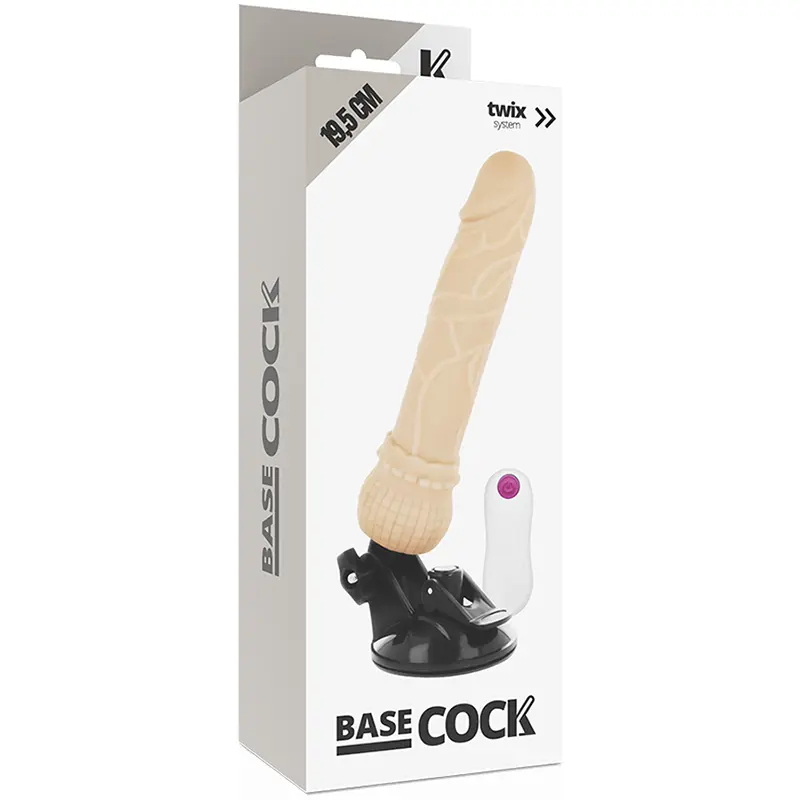 BASECOCK - VIBRATORE TELECOMANDO NATURALE REALISTICO 19.5 CM -O- 4 CM - immagine 9