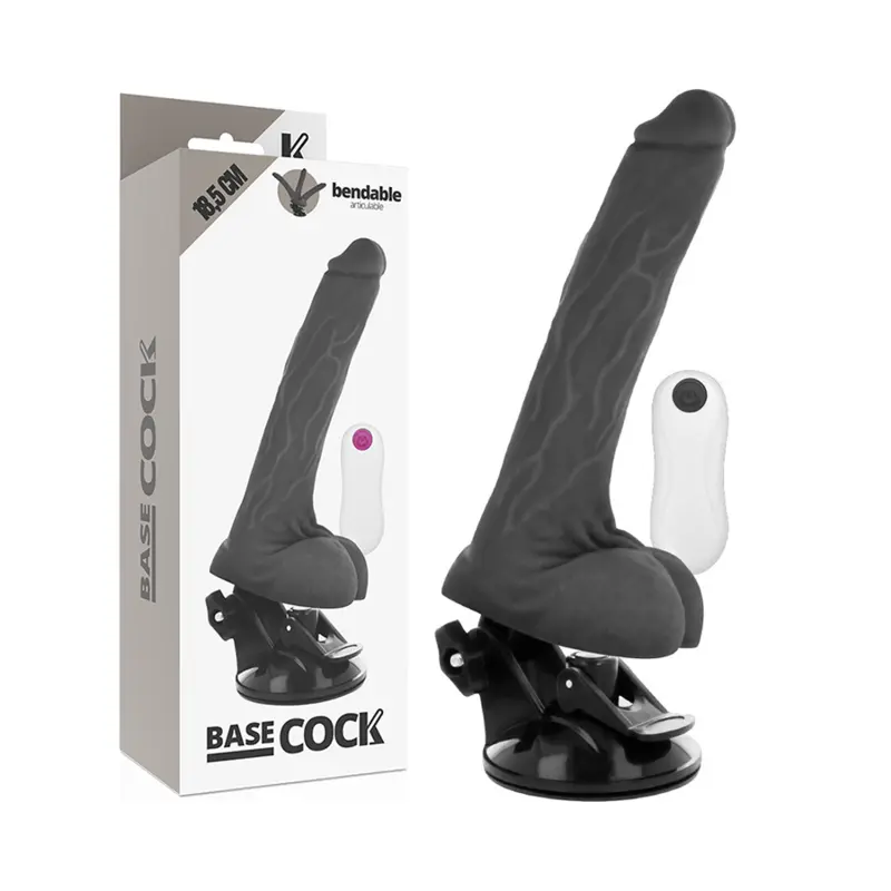 BASECOCK - VIBRATORE ARTICOLABILE TELECOMANDO NERO 18.5 CM -O- 4 CM - immagine 7