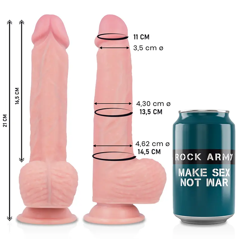 ROCKARMY - DILDO IN SILICONE LIQUIDO PREMIUM SPITFIRE 21 CM -O- 4.62 CM - immagine 2