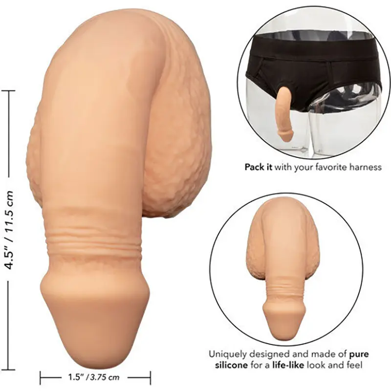 CALEXOTICS - IMBALLAGGIO IN SILICONE PENE 12.75 CM CARNE - immagine 3