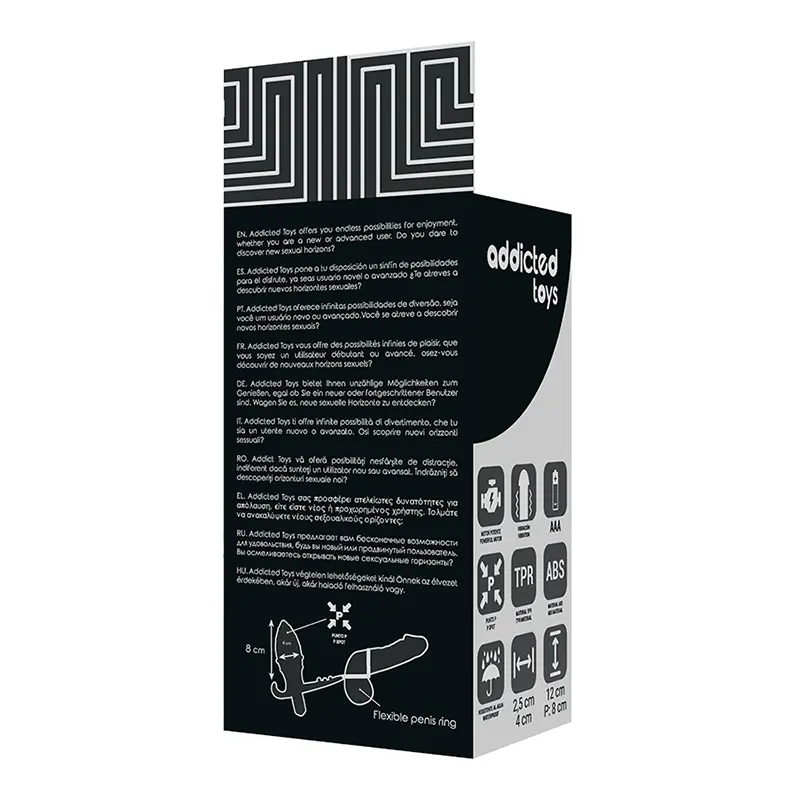 ADDICTED TOYS - PLUG ANALE CON DOPPIO ANELLO NERO - immagine 12