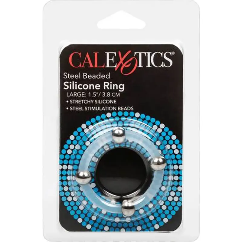 CALEXOTICS - ANELLO IN SILICONE CON PERLINE IN ACCIAIO L - immagine 7