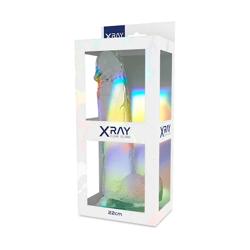 X RAY - CAZZO TRASPARENTE CON SFERE 22 CM -O- 4.6 CM - immagine 9