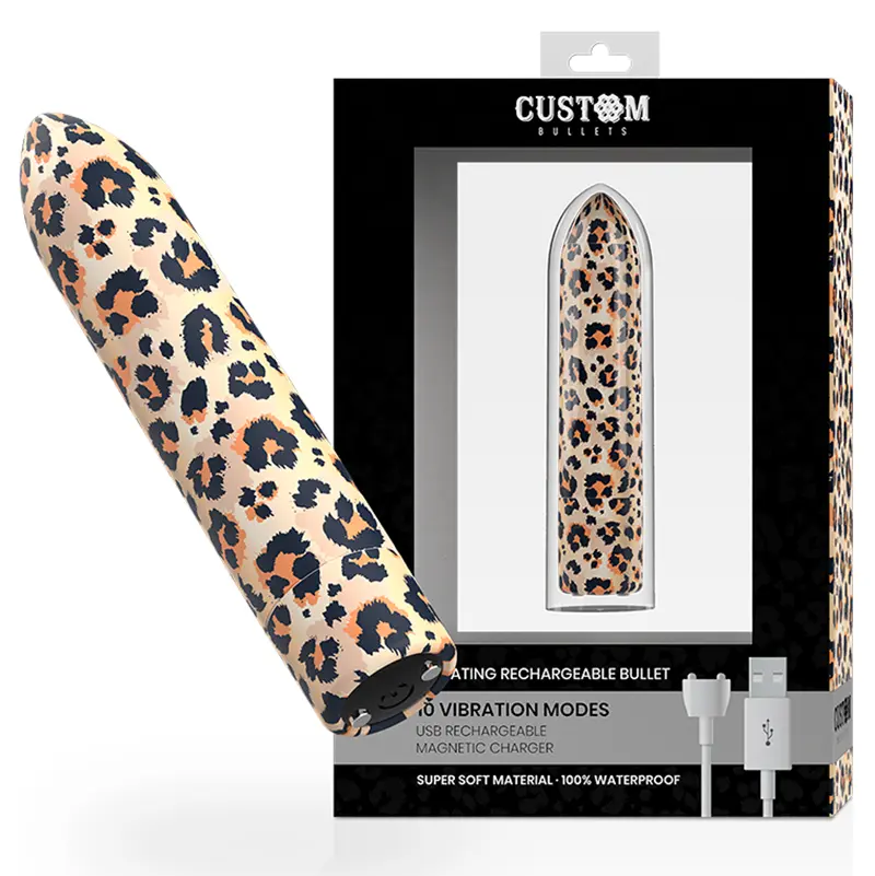 CUSTOM BULLETS - PERSONALIZZATI RICARICABILI LEOPARD 10 INTENSITÀ - immagine 6