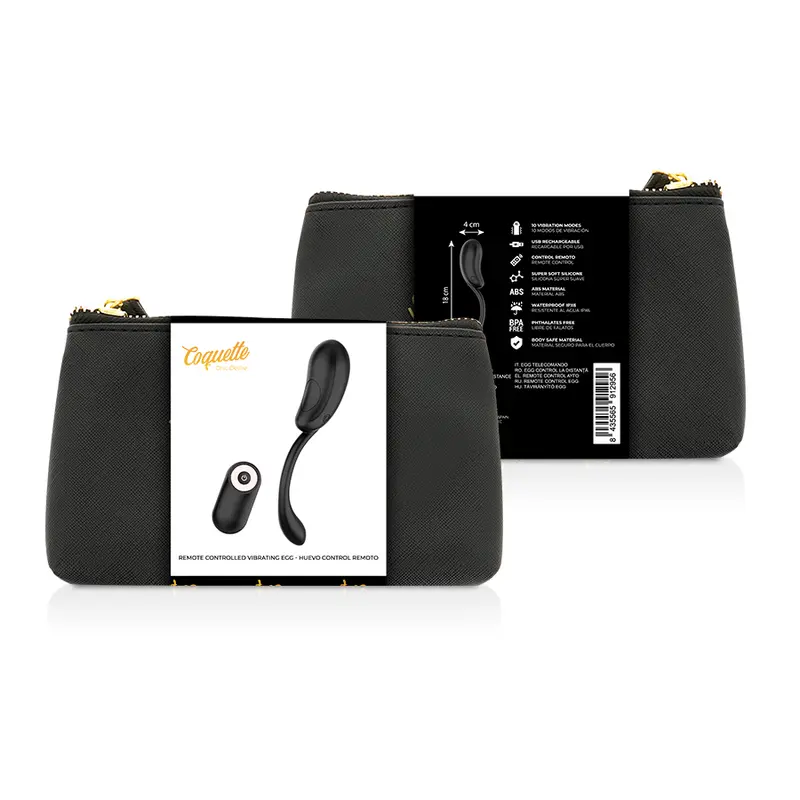 COQUETTE CHIC DESIRE - UOVO VIBRANTE TELECOMANDO RICARICABILE NERO/ORO - immagine 3