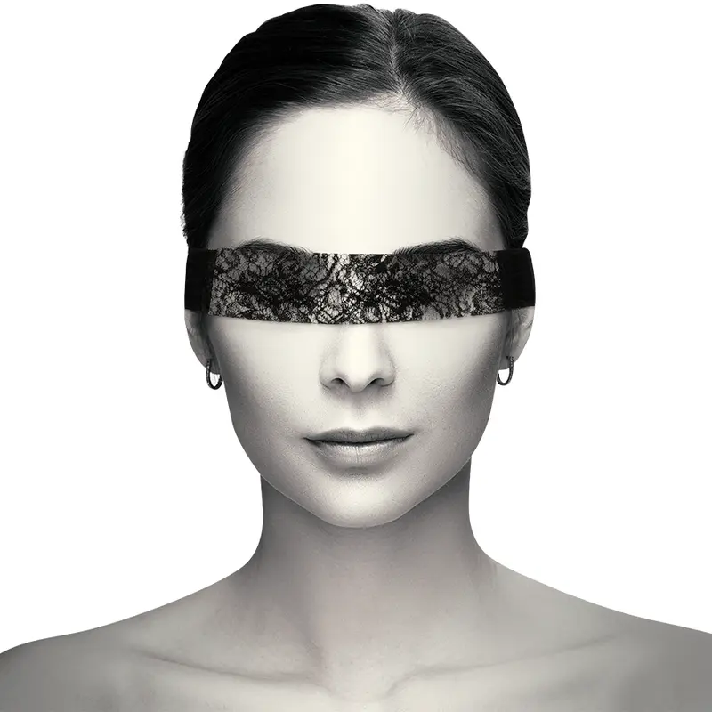 COQUETTE CHIC DESIRE - MASCHERA IN PIZZO NERO CON NASTRO - immagine 8