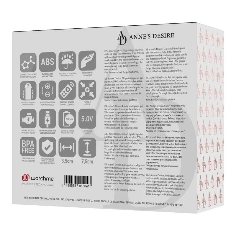 ANNE'S DESIRE - EGG TECNOLOGIA DI CONTROLLO REMOTO WATCHME NERO/ORO - immagine 3