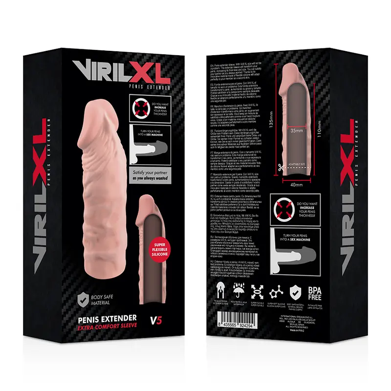 VIRILXL - ESTENSIONE NATURALE DEL PENE IN SILICONE LIQUIDO V5 - immagine 18