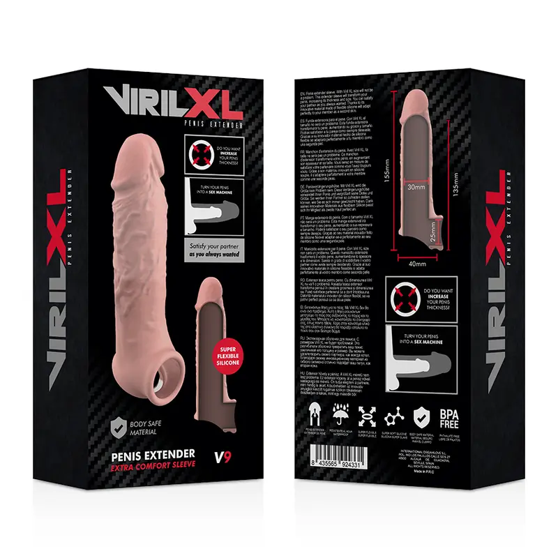 VIRILXL - ESTENSIONE NATURALE DEL PENE IN SILICONE LIQUIDO V9 - immagine 9