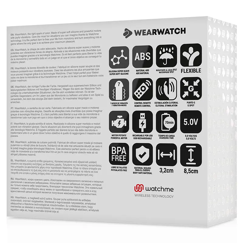 WEARWATCH - VIBRATORE WATCHME A DOPPIA TECNOLOGIA INDIGO/ACQUA DI MARE - immagine 5