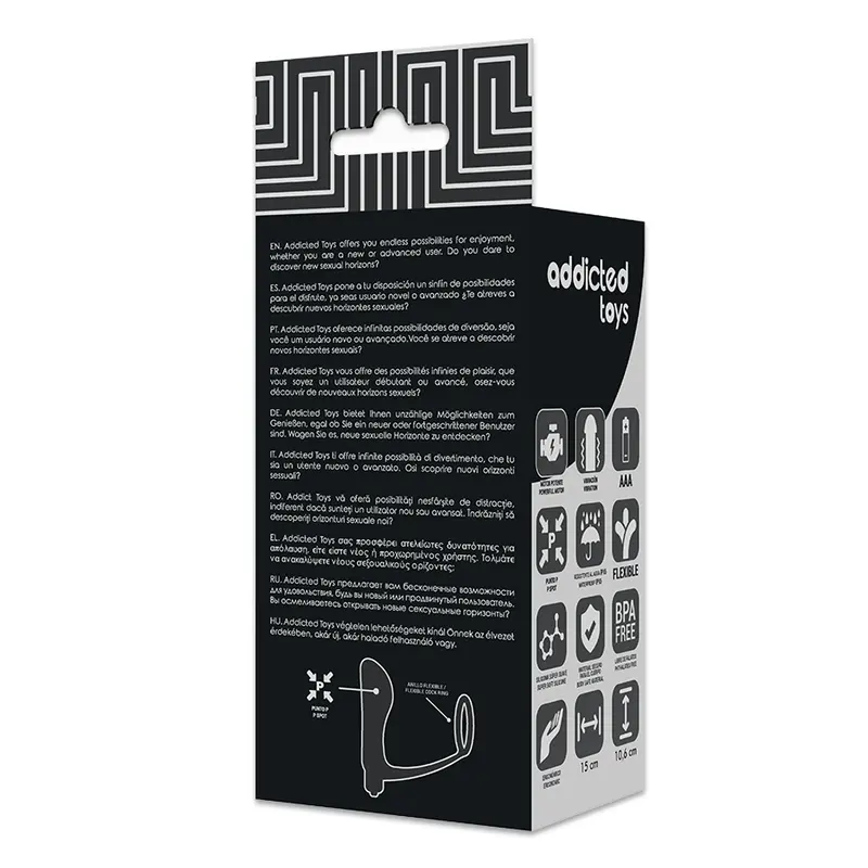 ADDICTED TOYS - PLUG ANALE VIBRANTE CON ANELLO DEL PENE - immagine 6