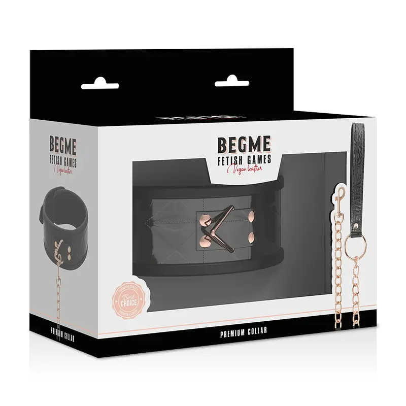 BEGME - BLACK EDITION PREMIUM COLLARE IN PELLE VEGANA - immagine 7