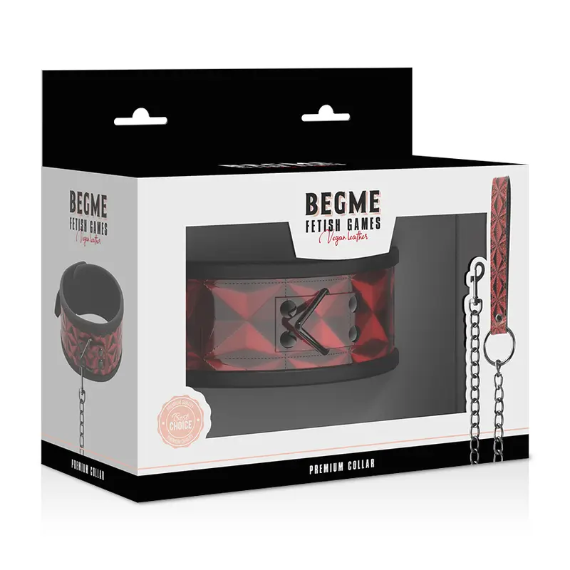 BEGME - COLLARE IN PELLE VEGANA PREMIUM RED EDITION CON FODERA IN NEOPRENE - immagine 7