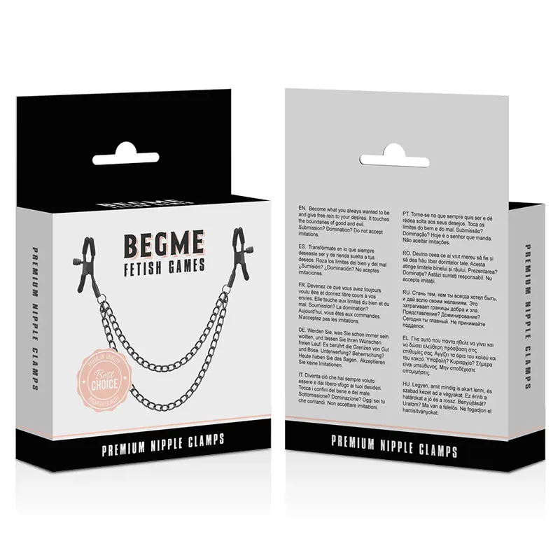 BEGME - CLIP PER CAPEZZOLI RED EDITION CON CATENA - immagine 4