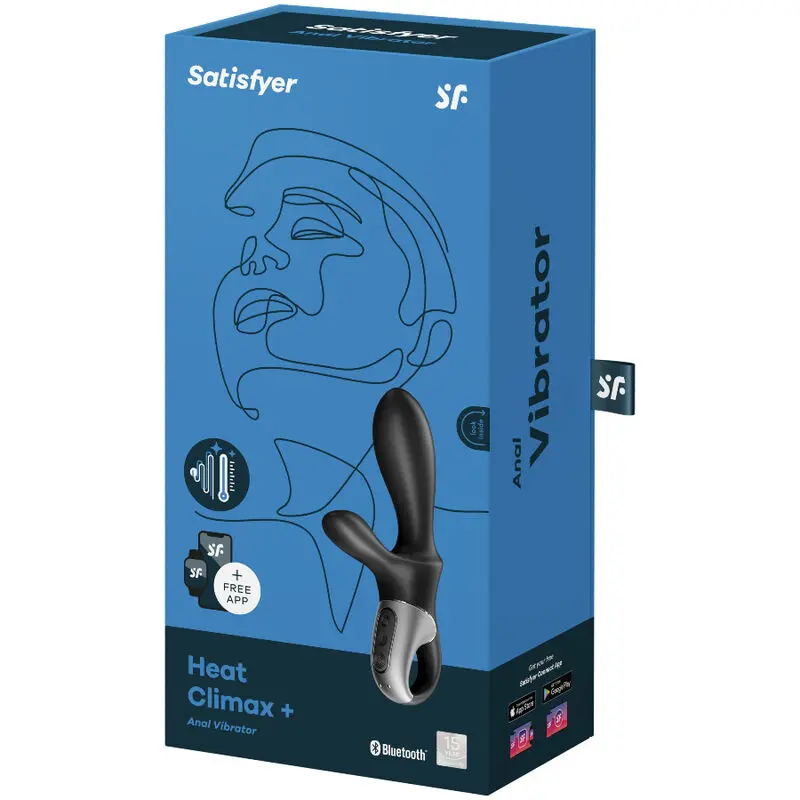 SATISFYER - HEAT CLIMAX+ APP VIBRATORE ANALE NERO - immagine 4