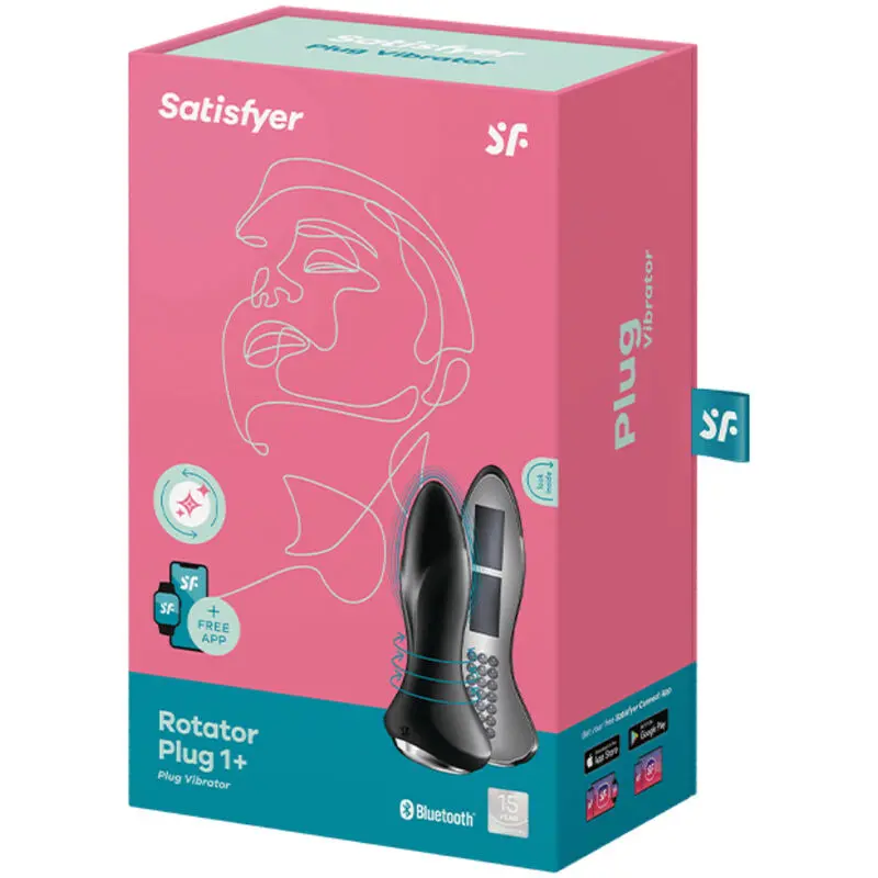 SATISFYER - ROTATOR PLUG 1+ APP VIBRANTE PLUG NERO - immagine 5