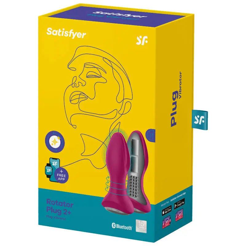 SATISFYER - ROTATOR PLUG 2+ APP VIBRANTE PLUG ROSSO - immagine 5