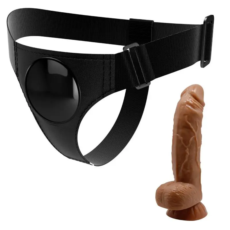 PRETTY LOVE - IMBRAGATURA SLIP UNIVERSALE IMBRAGATURA CON DILDO MICHEAL 20 CM NERO - immagine 5