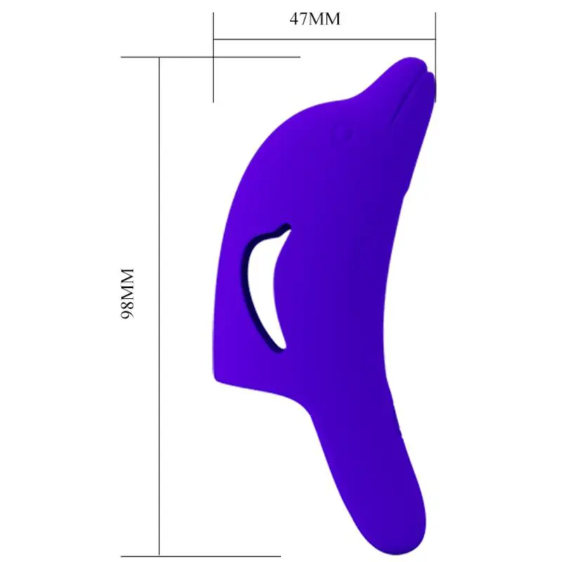 PRETTY LOVE - POTENTE STIMOLATORE DELLE DITA DELPHINI BLU SCURO - immagine 10