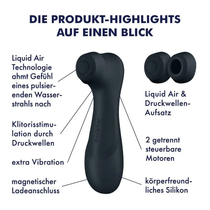 SATISFYER - TECNOLOGIA PRO 2 GENERAZIONE 3 ARIA LIQUIDA NERO - immagine 7