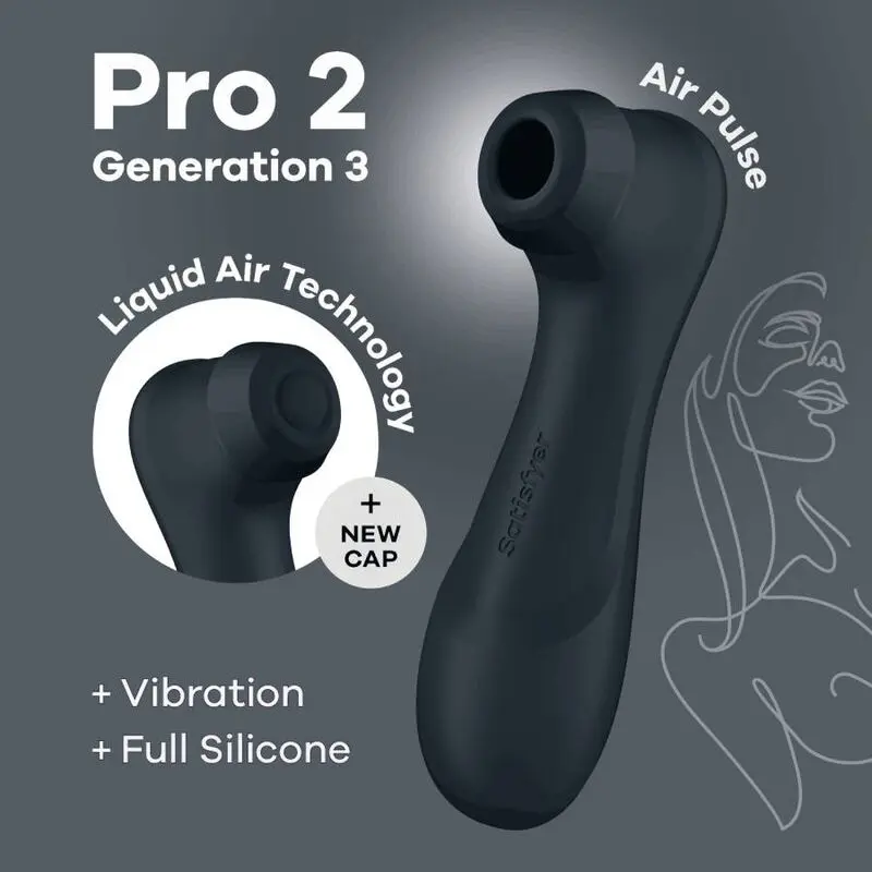 SATISFYER - TECNOLOGIA PRO 2 GENERAZIONE 3 ARIA LIQUIDA NERO - immagine 12