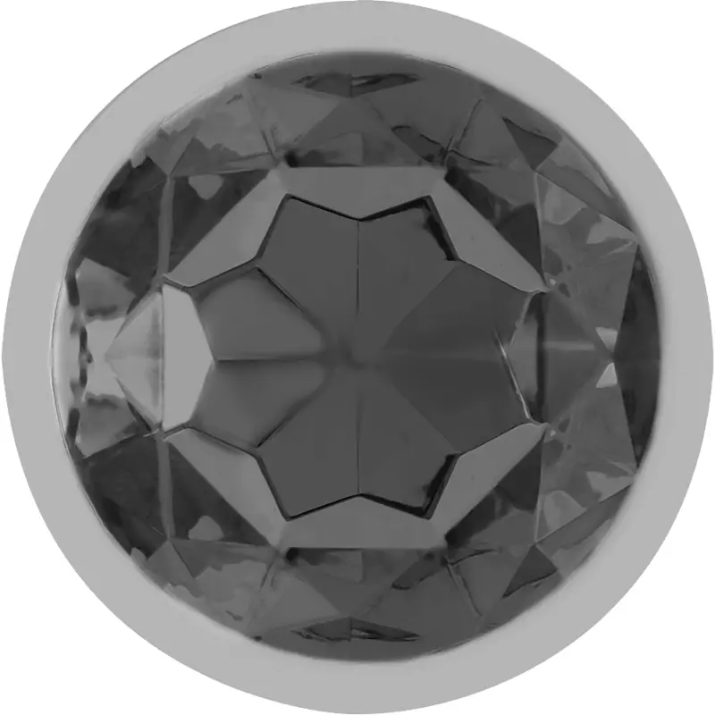 INTENSE - PLUG ANALE IN METALLO ALLUMINIO CON VETRO NERO TAGLIA M - immagine 3