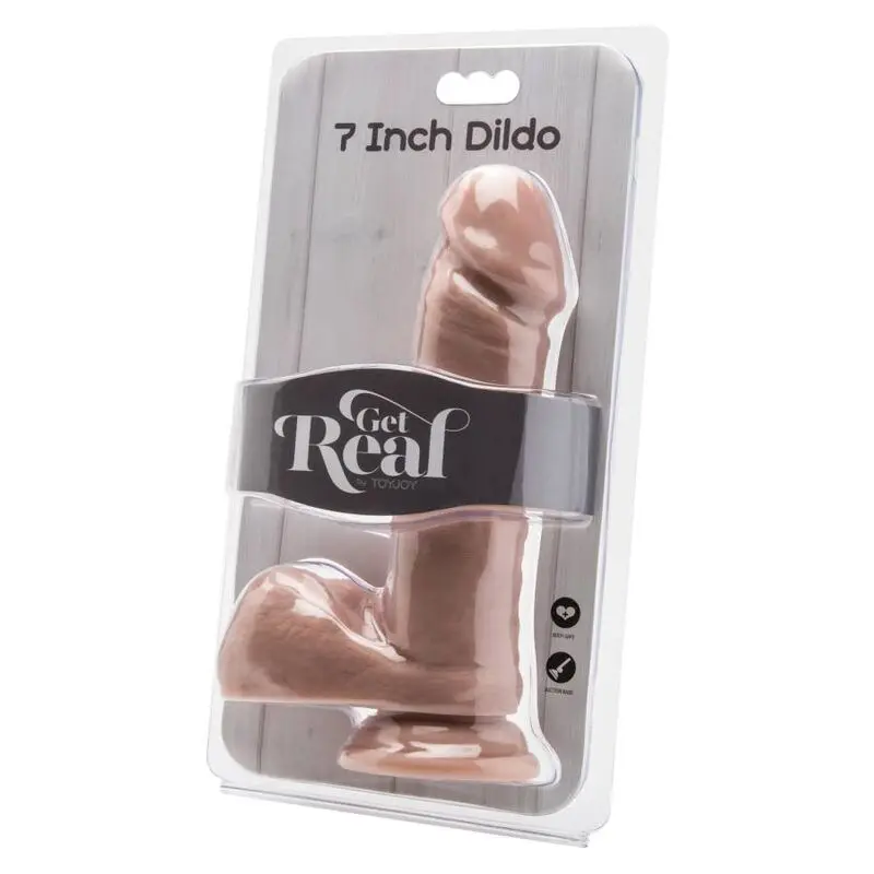 GET REAL - DILDO 18 CM CON PALLE DI PELLE - immagine 4