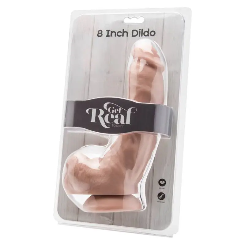 GET REAL - DILDO 20,5 CM CON PALLE DI PELLE - immagine 2