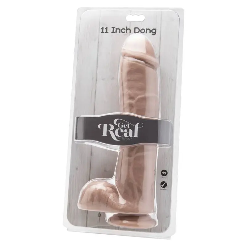 GET REAL - DILDO 28 CM CON PALLE DI PELLE - immagine 4