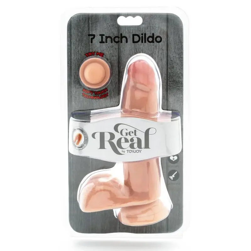 GET REAL - DILDO A DOPPIA DENSIT 12 CM PALLE DI PELLE - immagine 3