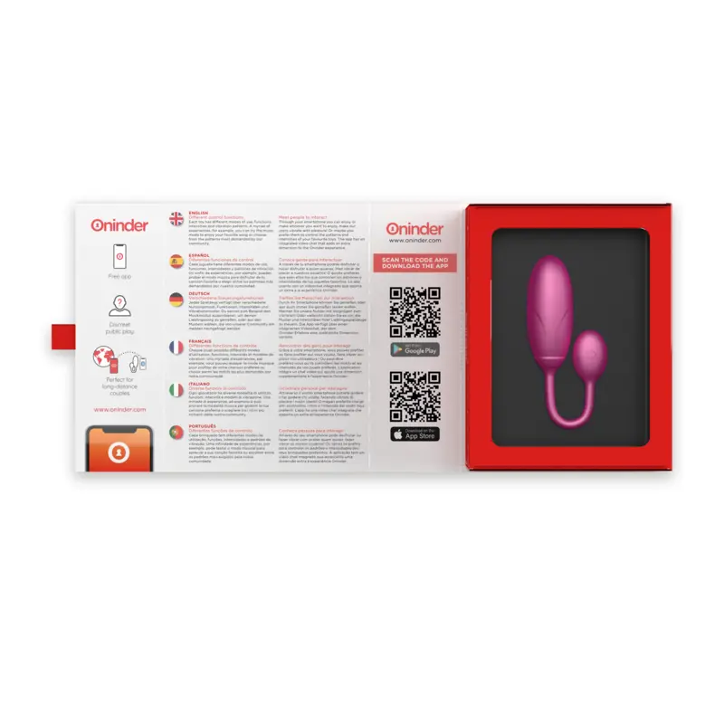 ONINDER - UOVO VIBRANTE DENVER ROSA 7 X 2,7 CM APP GRATUITA - immagine 7