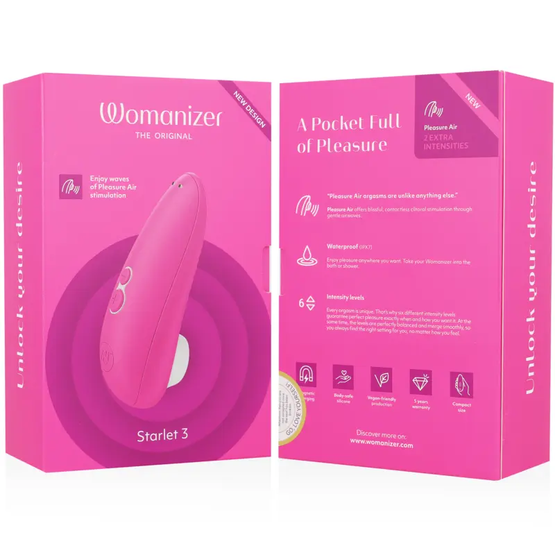WOMANIZER - STIMOLATORE CLITORALE STARLET 3 ROSA - immagine 14