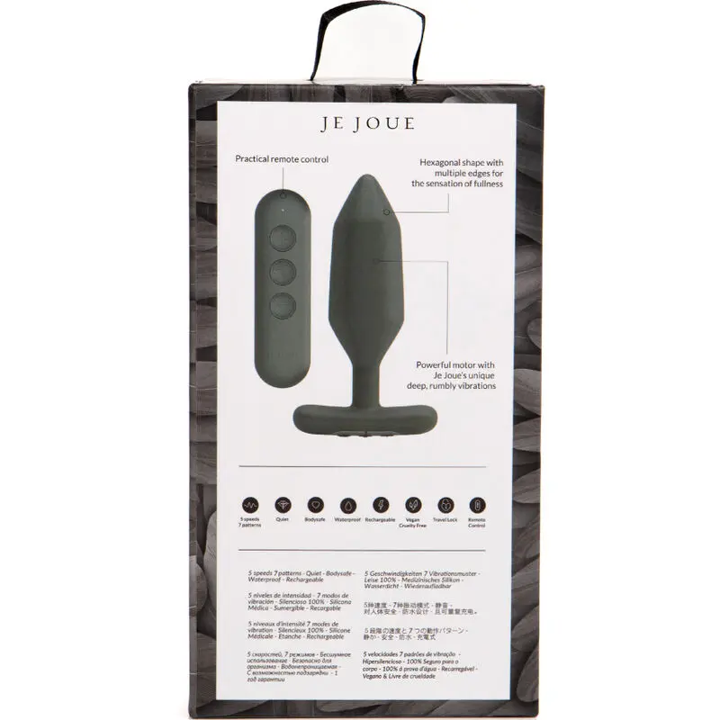 JE JOUE - VIBRATORE PLUG ANALE ONYX NERO - immagine 5